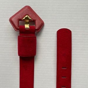 Vintage 80’s Red Suede Belt